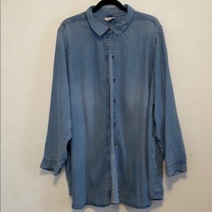 J Jill Denim Long Sleeve Button Down